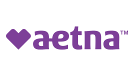 Aetna logo in purple lowercase letters with a small heart design to the left, often seen at providers offering behavioral health in Nashville TN.