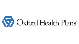 The logo for Oxford Health Plans features a blue geometric hexagon on the left and the company name "Oxford Health Plans" in black text on the right, reflecting trust and quality care such as behavioral health in Nashville TN.