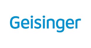 The image features the word "Geisinger" written in bold, blue letters on a white background.