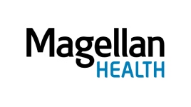 Magellan Health logo with the word "Magellan" in black and "HEALTH" in blue, both in bold, modern font on a white background.
