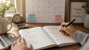 Person writing a kratom taper schedule in a daily planner before the Tennessee kratom ban takes effect July 2026