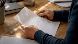 hands holding a legal document reviewing 7-OH 7-hydroxymitragynine legality in Tennessee ban
